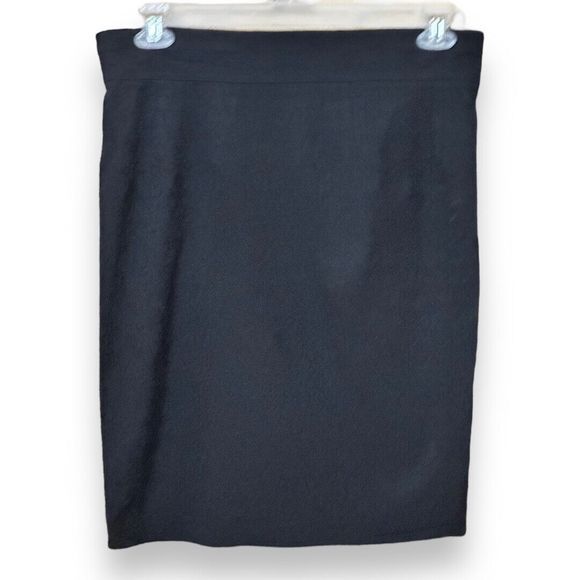 89th & Madison Faux Wrap Pencil Skirt Silver Hardware Size 12 Textured Fabric - Picture 3 of 7